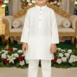 Chikankari Embroidered Cotton Kurta and Pyjama Set |Mandarin Collar Kurta | Schifli Kurta Set Ideal for Wearing Wedding, Diwali Eid and Other Festival