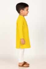Chikankari Embroidered Cotton Kurta and Pyjama Set |Mandarin Collar Kurta | Schifli Kurta Set Ideal for Wearing Wedding, Diwali Eid and Other Festival - Image 4