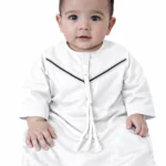 Baby Boy Omani Jubba Thobe | Premium White Cotton Arabic Dress | Kids Islamic Wear for Eid, Namaz & Daily Wear