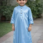 Saudi Arabic Thobe for Boys & Baby Boys | Kids Jubba Thobe | Cotton Polyester Blend | Islamic Dress for Ramadan, Eid & Daily Wear