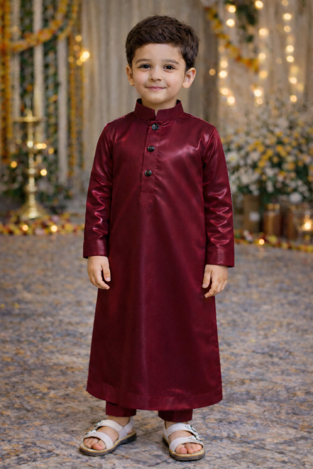 Isliba Maroon Thobe for boy and men Isliba Maroon Thobe for boy and men