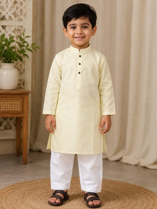 Light yellow kurta for boy